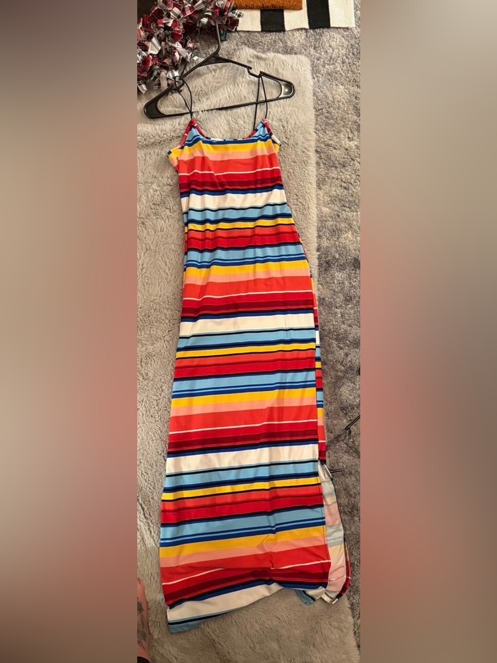 Multicolor Striped Maxi Skirt